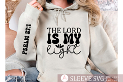 The Lord is my light Sleeve SVG Design Product Image 2