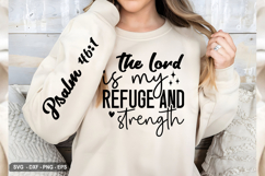 The Lord Is My Refuge - Christian Sleeve T-Shirt Design Product Image 3