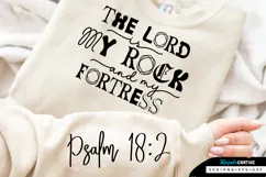 The Lord Is My Rock And My Fortress SVG Design Product Image 1