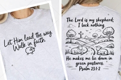 The Lord Is My Shepherd SVG PNG, Bible Verse, Faith SVG Product Image 8