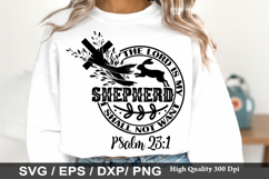 The Lord is my Shepherd i shall - Christian Easter SVG Desig Product Image 1