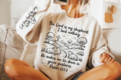 The Lord Is My Shepherd SVG PNG, Bible Verse, Faith SVG Product Image 2