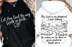 The Lord Is My Shepherd SVG PNG, Bible Verse, Faith SVG Product Image 6
