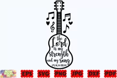 The Lord Is My Strength And My Song SVG | Lord SVG | Jesus Product Image 1