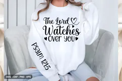 The Lord Watches - Christian Sleeve T-Shirt Design Product Image 3