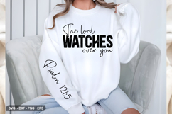 The Lord Watches Over you - Christian Sleeve T-Shirt Design Product Image 3