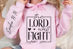 The Lord Will Fight For You Sleeve SVG Design Product Image 3