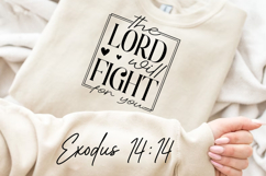 The Lord Will Fight For You Sleeve SVG Design Product Image 2