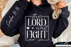 The Lord Will Fight For You Sleeve SVG Design Product Image 1