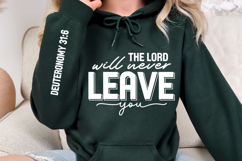 The Lord Will Never Leave Sleeve SVG Design Product Image 3