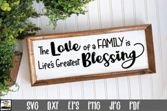 The Love of a Family is life's greatest Blessing SVG File Product Image 1