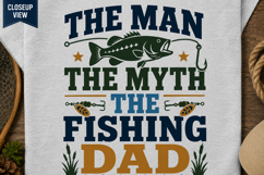 The Man The Myth The Fishing Dad SVG,, Dad Fishing svg, Product Image 5