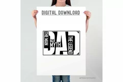 The Man The Myth The Legend Svg, Dad Quote Svg, Father's Day Product Image 3