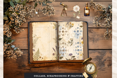 Botanical Midnight Herbarium Junk Journal Ephemera Product Image 10