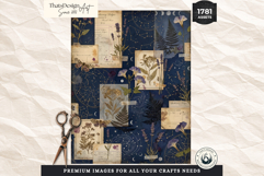 Botanical Midnight Herbarium Junk Journal Ephemera Product Image 7