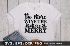 Christmas Wine SVG Design - Christmas T-shirt Design Product Image 2