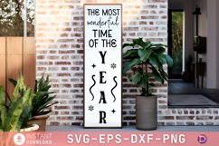 The most wonderful time of the year Porch Sign SVG Product Image 1