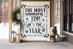 The Most Wonderful Time SVG , Farmhouse Christmas SVG Design Product Image 3
