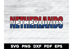 The Netherlands Country Shape Flag Design SVG PNG DXF EPS PD Product Image 1