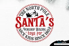 The North Pole Santa's SVG ,Christmas Sign SVG Design Product Image 1
