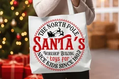 The North Pole Santa's SVG ,Christmas Sign SVG Design Product Image 2
