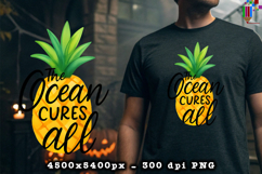 The Ocean Cures All Summer Design PNG File