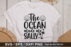 The Ocean Made Me Salty SVG - Beach Design Product Image 1