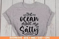 The ocean made me salty SVG, Cruise SVG, Summer SVG Product Image 2