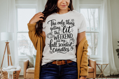 Pumpkin and Candle Fall Saying SVG
