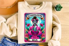 The Overstimulated Mom PNG, Funny Tarot Card PNG, Sarcastic Product Image 1