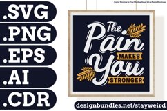 THE PAIN MAKES YOU STRONGER MOTIVATIONAL QUOTE
