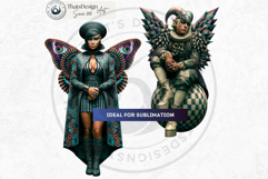 Papier Mache Rococo Fairy Fantasy Clipart Set Product Image 10