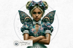 Papier Mache Steampunk Rococo Fairy Clipart Set Product Image 15