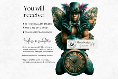 Papier Mache Steampunk Rococo Fairy Clipart Set Product Image 2