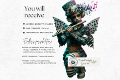 Papier Mache Rococo Fairy Fantasy Clipart Set Product Image 2