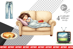 Clipart Watercolor Post Feast Coma Product Image 1