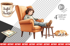 Clipart Watercolor Post Feast Coma Product Image 1
