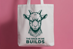 Funny Goat SVG Sarcastic Quote The Rage In Me Builds Product Image 2
