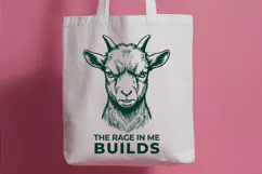 Funny Goat SVG Sarcastic Quote The Rage In Me Builds Product Image 2