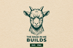 Funny Goat SVG Sarcastic Quote The Rage In Me Builds Product Image 1