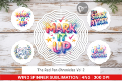 Red Pen Chronicles Wind Spinner Product Image 1