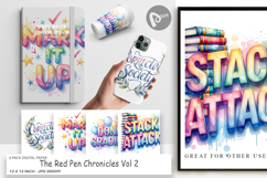 Red Pen Chronicles Digital Paper Product Image 1