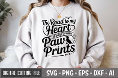 The Road To My Heart Is Paved With Paw Prints SVG File Product Image 1