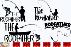 The Rodfather SVG | Fisherman SVG | Hooker SVG | Fishing SVG Product Image 3