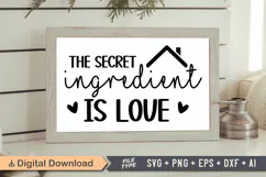 The Secret Ingredient Is Love Sign SVG, Farmhouse Christmas Product Image 1