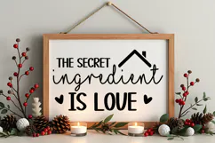 The Secret Ingredient Is Love Sign SVG, Farmhouse Christmas Product Image 4