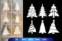 The Shape of The Christmas Tree Glass Sticker Pack Product Image 1