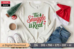 The Snuggle Is Real SVG | Christmas SVG | Holiday SVG | Xmas Product Image 1