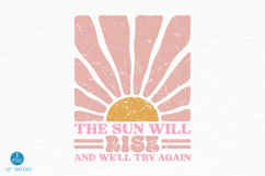 The Sun Will Rise PNG, Vintage Sunshine Design Product Image 1
