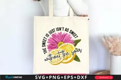 The Sweet Is Just Isn't As SVG, Boho Floral Quote SVG Design Product Image 3